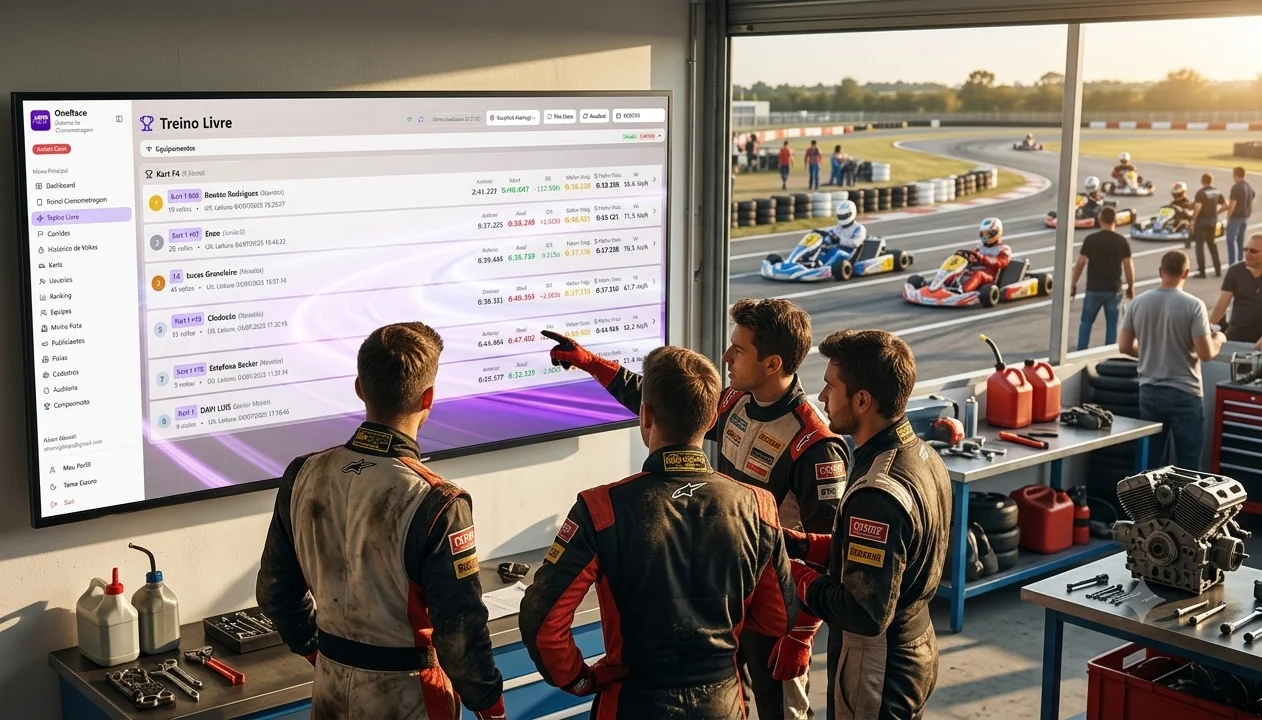 One Race, sistema de cronometragem e gestão de corridas de kart