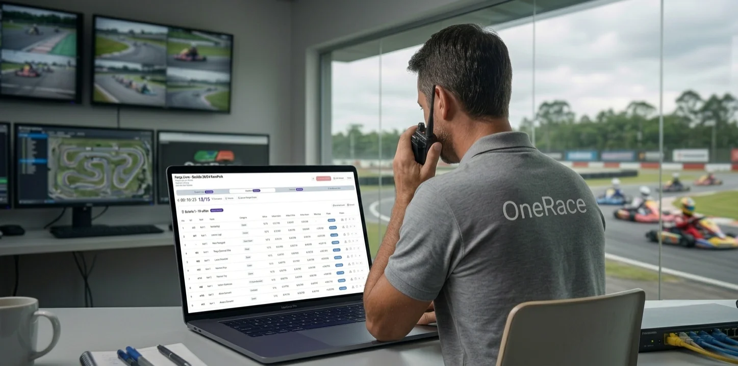 Painel de cronometragem em tempo real do One Race